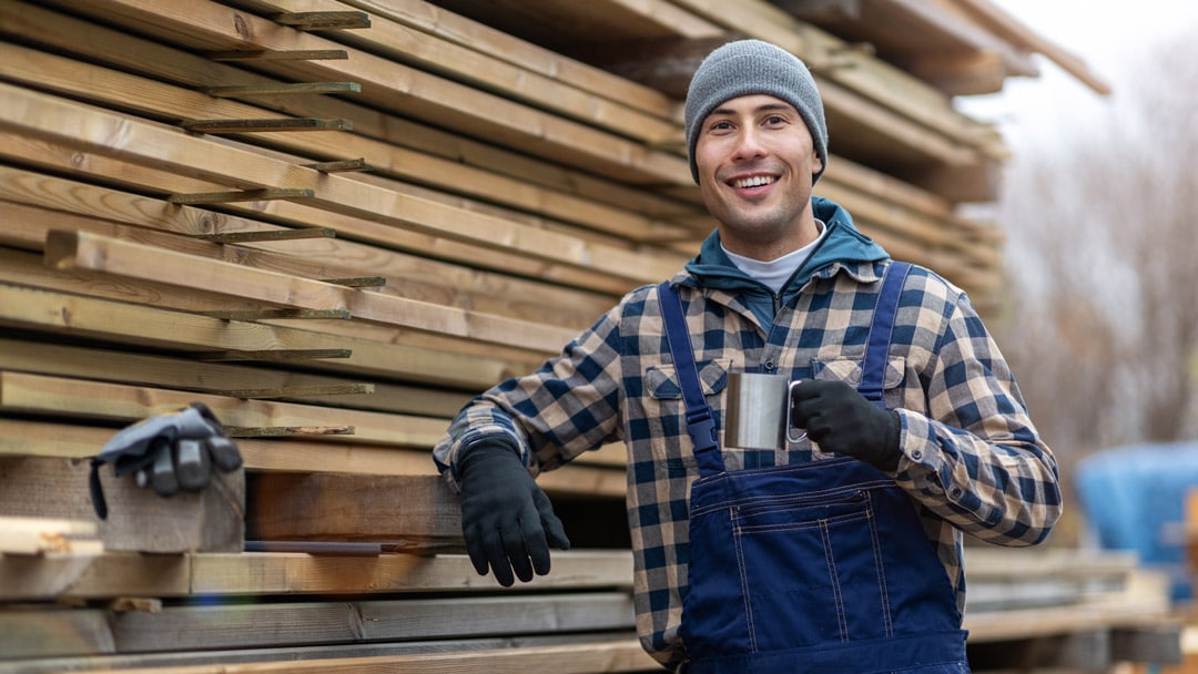 Happy working man